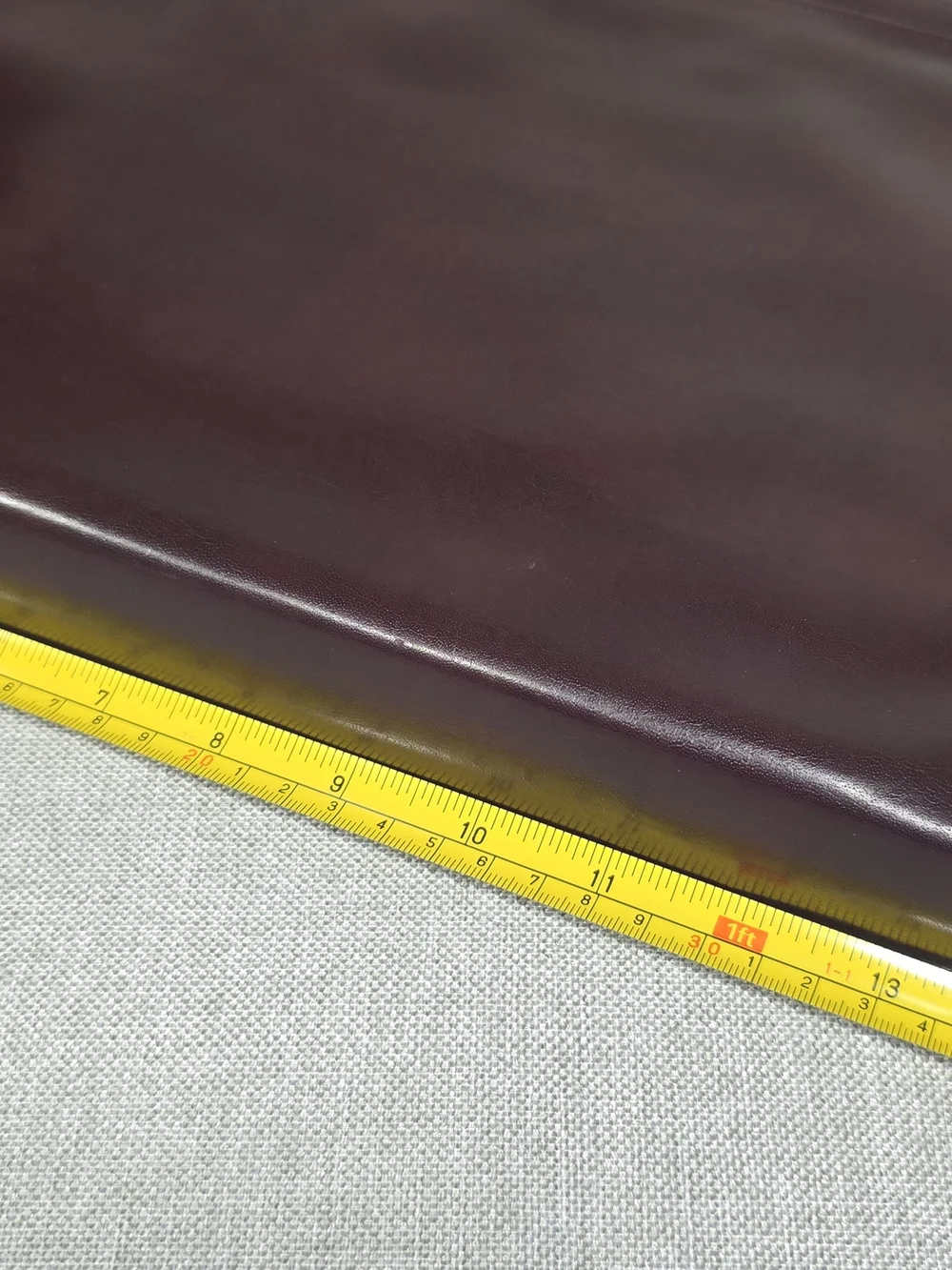 Vintage Burgundy Leather Zip Portfolio Organizer
